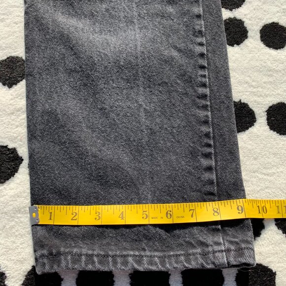 Wrangler Washed Faded Black Denim Straight Leg Dark Wash Classic Relaxed Fit Jea - Picture 12 of 13